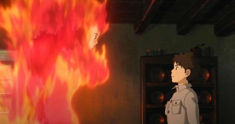 O menino e a garça estão destruindo a gravadora do Studio Ghibli